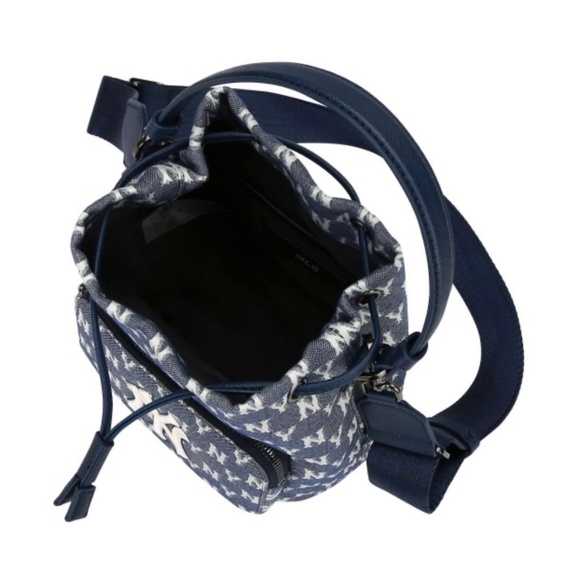 MLB NY Yankees Monogram Bucket Crossbody Bag in Blue - Picture 6 of 7